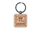 Japan Passport Travel Engraved Wood Square Keychain Tag Charm